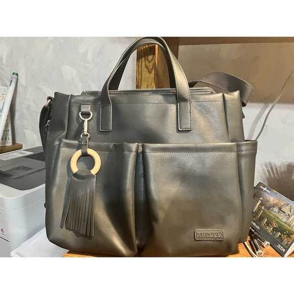 Skip Hop Handbags - Skip Hop Gray Baby Bag